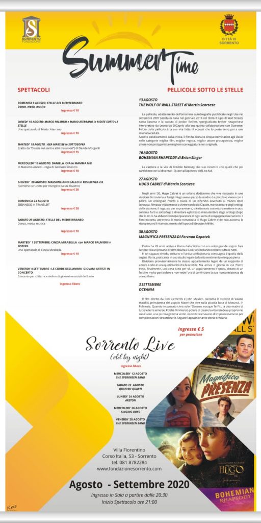 Programma Summer Time Sorrento