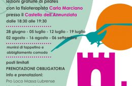 Eventi Massa Lubrense estate 2021 Pilates al castello