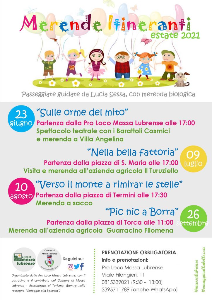 Eventi estate 2021 Massa Lubrense Merende itineranti