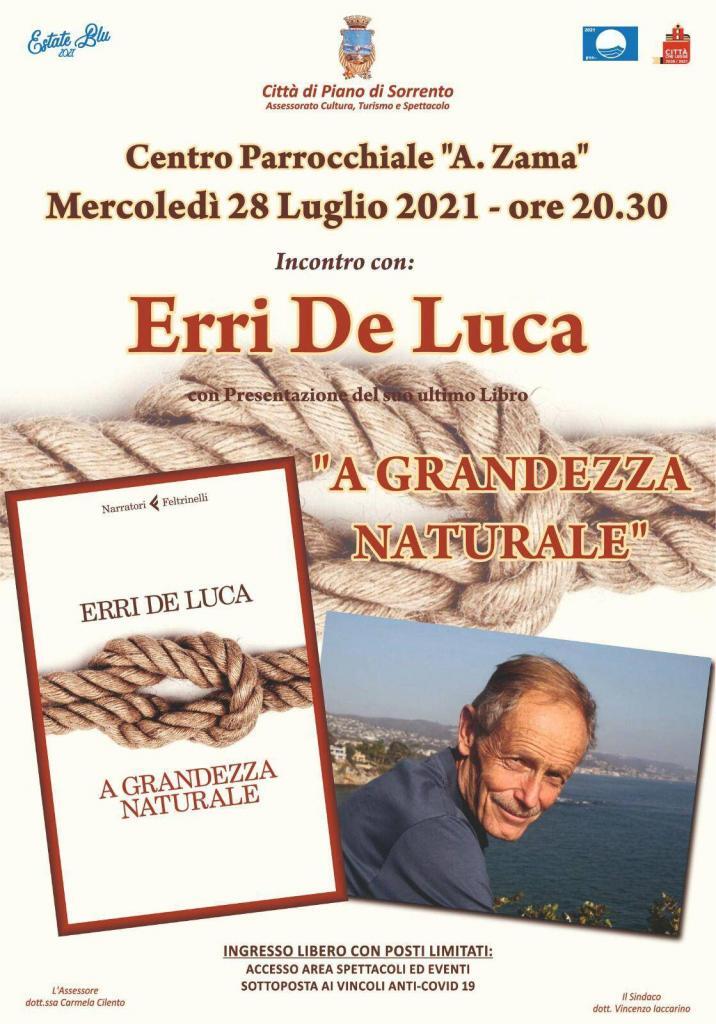 Eventi 28 luglio Piano di Sorrento Erri de Luca