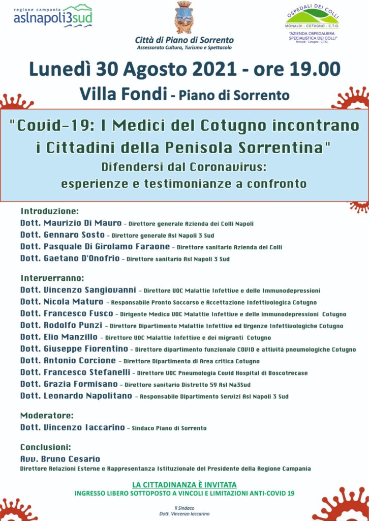 eventi piano di sorrento i medici del cotugno incontrano i cittadini della penisola sorrentina