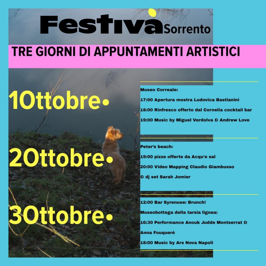 Eventi Sorrento 1 2 3 ottobre Programma Festivà - arte contemporanea