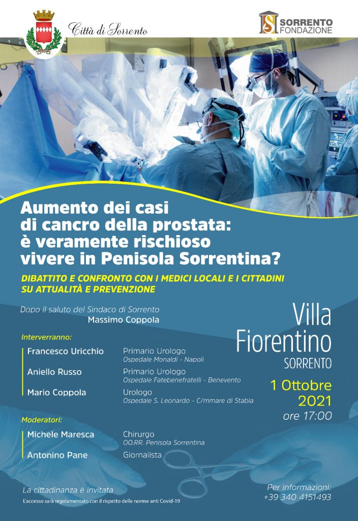 Eventi ottobre Sorrento - congresso sul cancro alla prostata in Penisola Sorrentina