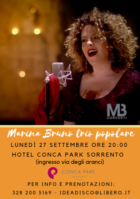 Eventi settembre 2021 Sorrento Marilena Bruno al Conca Park Sorrento