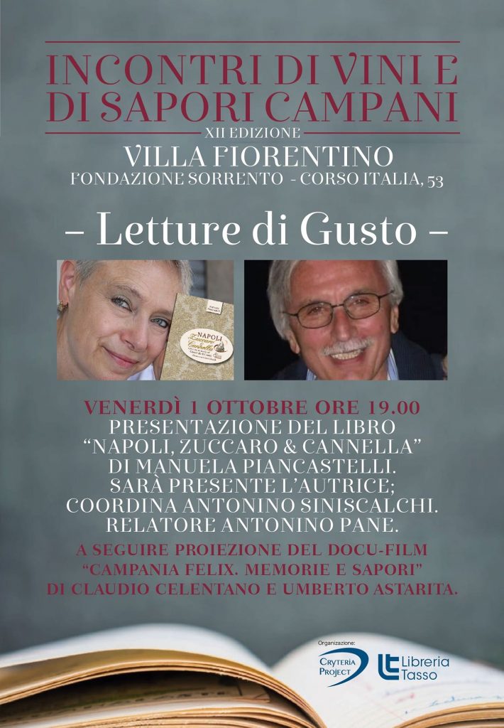 Eventi sorrento ottobre 2021 libro napoli zuccaro e cannella