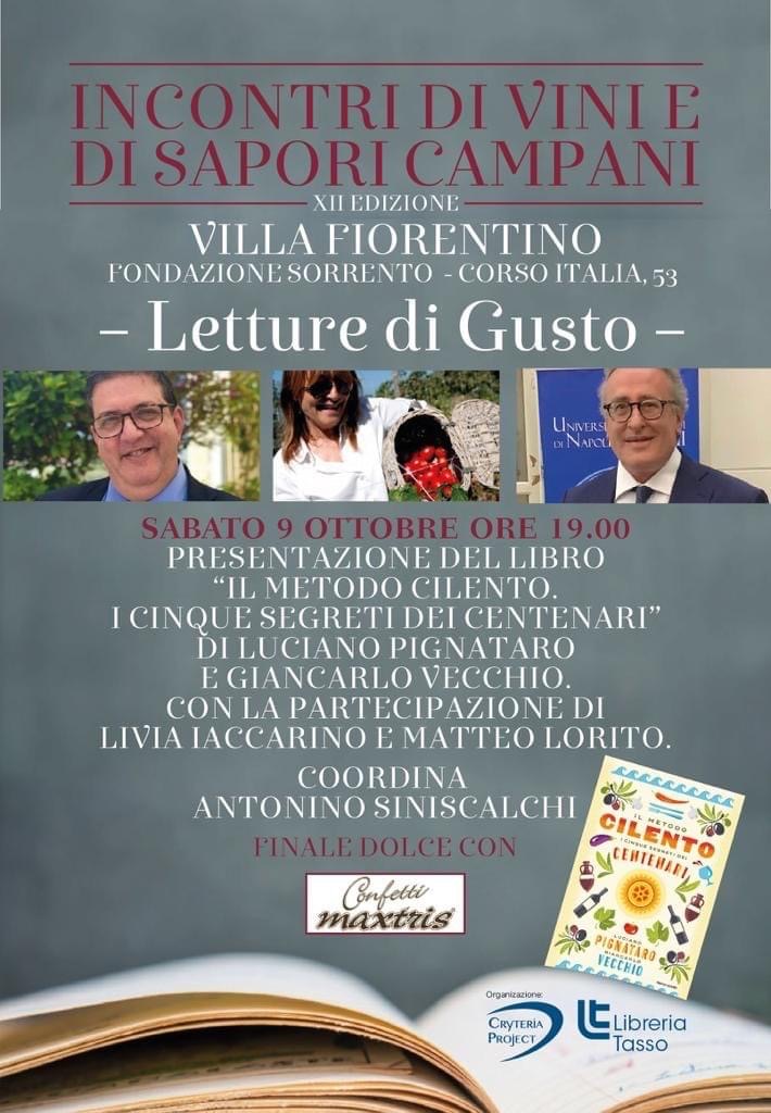 Eventi ottobre Sorrento Libro Luciano Pignataro Villa Fiorentino