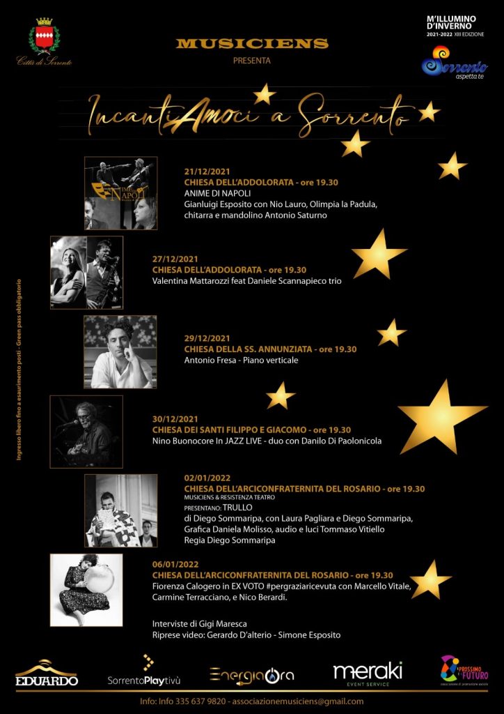 IncantiAmoCi a Sorrento Concerti eventi d Natale M'illumino d'inverno 2021