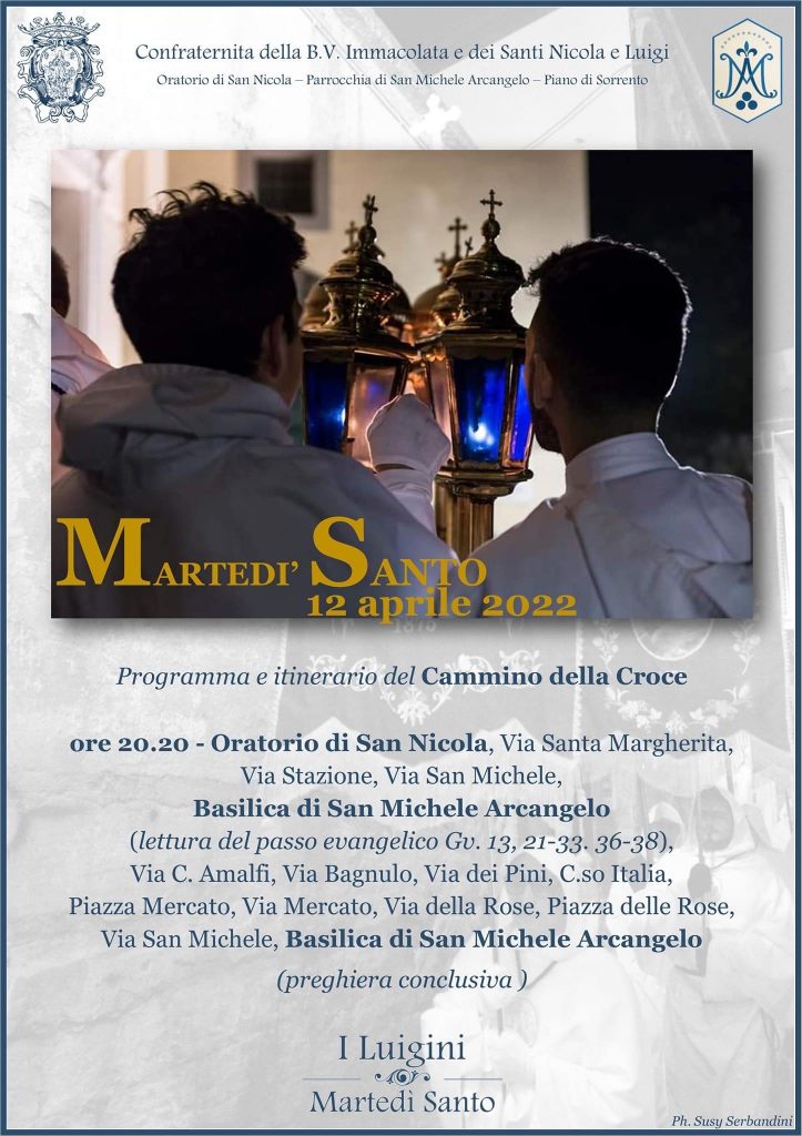 Piano di Sorrento processione martedì santo 2022