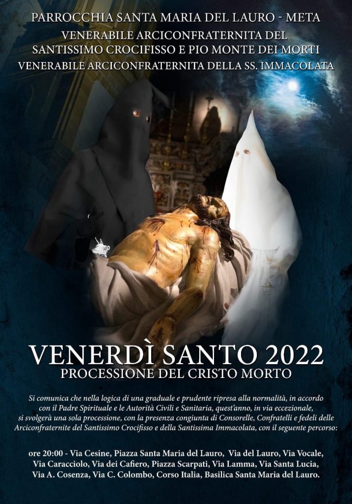 percorsi processioni meta Pasqua 2022 about sorrento
