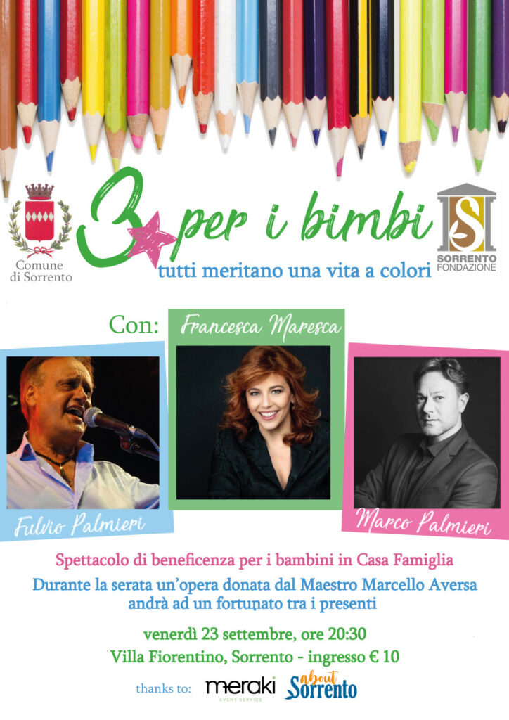 serata beneficenza villa fiorentino sorrento tre stelle per i bimbi about sorrento