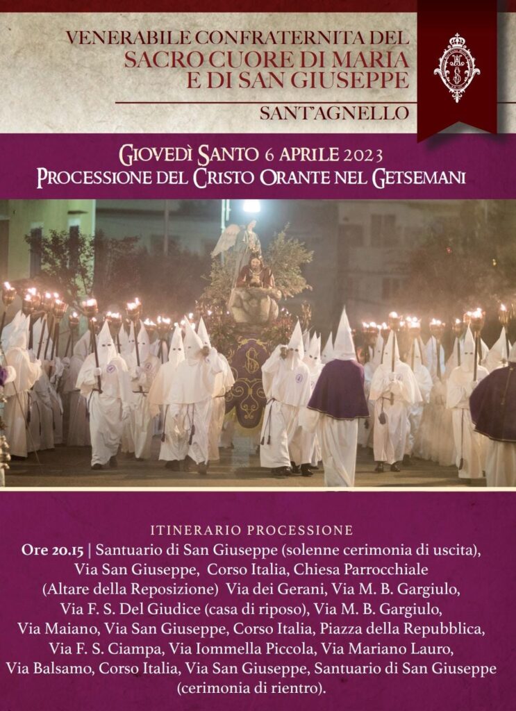 processione bianca viola sant'agnello giovedì santo 2023 about sorrento