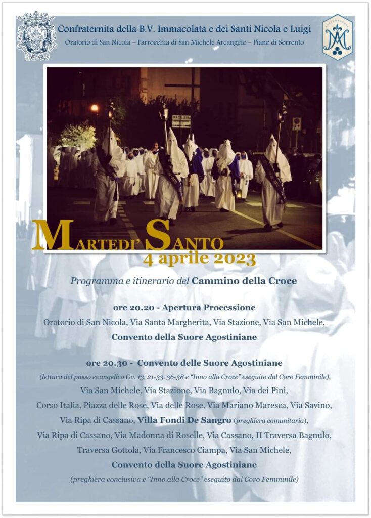 processione san nicola martedì santo piano di sorrento 2023