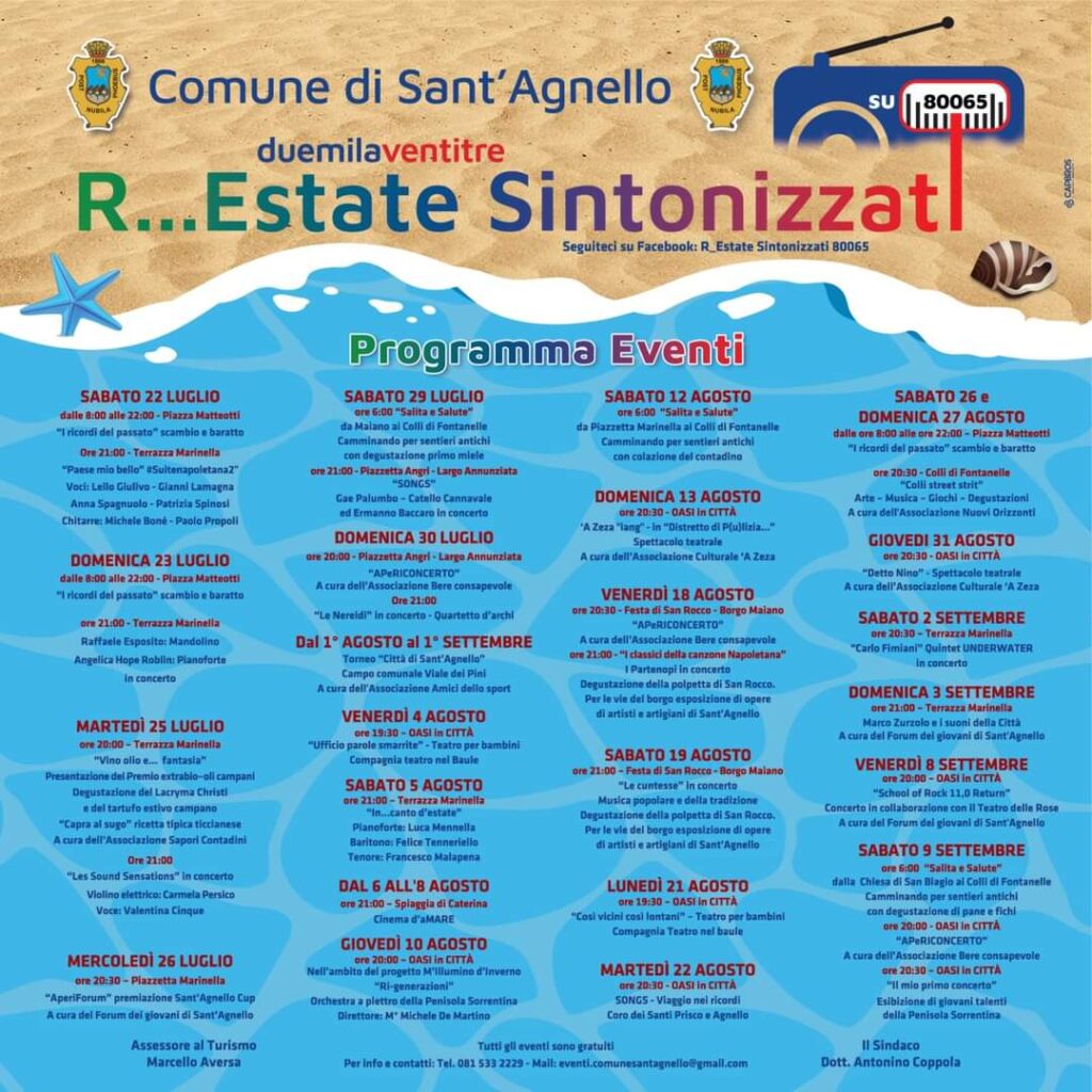 Eventi Luglio 2023 Sant'Agnello - R...Estate sintonizzati