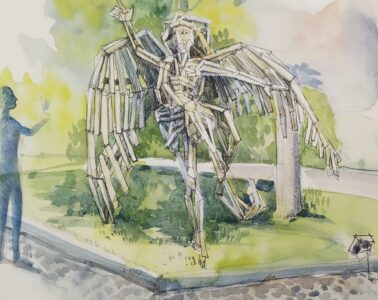 Angel of Life by Luigi Stinga Sorrento Christmas 2023 about sorrento