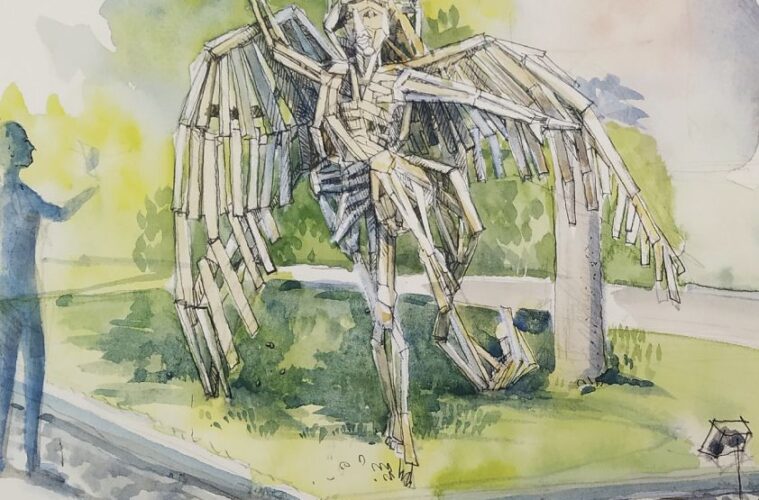 Angel of Life by Luigi Stinga Sorrento Christmas 2023 about sorrento