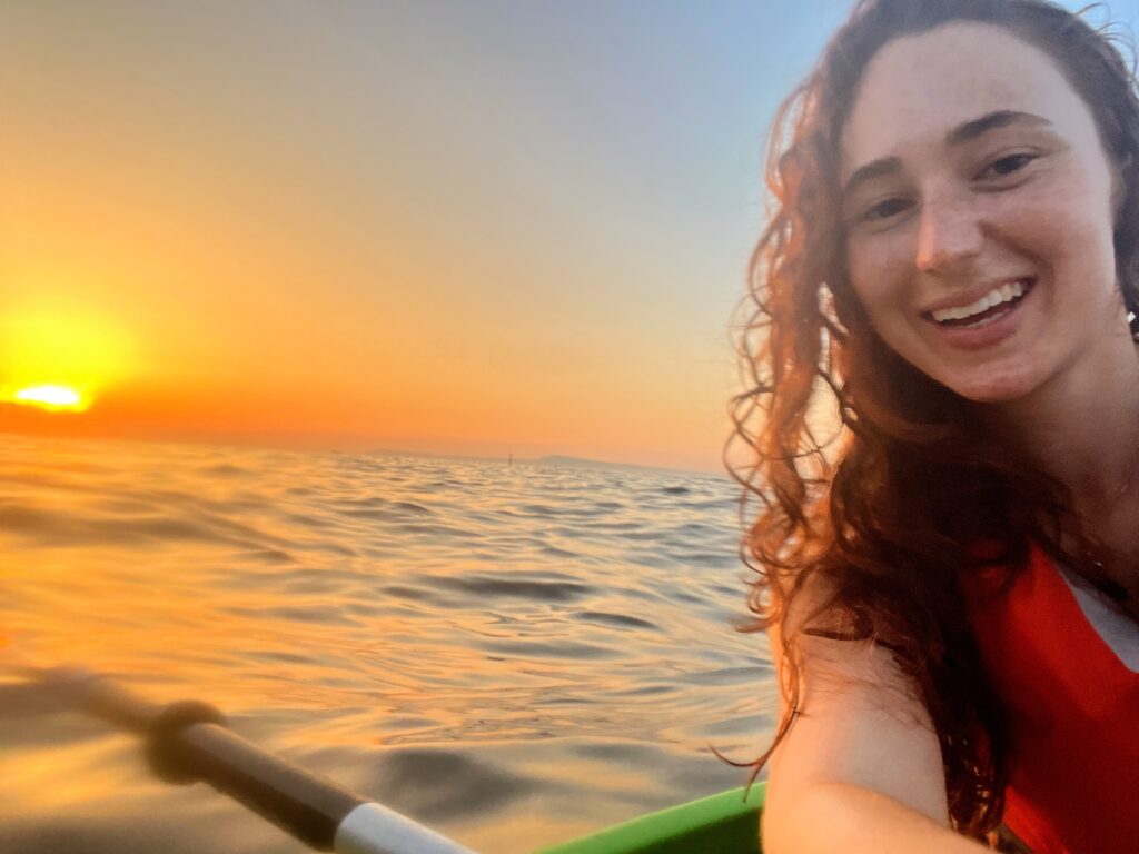 Sofia in kayak mypovsorrento kayak tour sorrento 2024 about sorrento