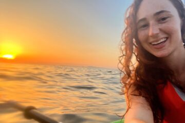 Sofia in kayak mypovsorrento kayak tour sorrento 2024 about sorrento