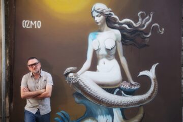 ozmo murale sorrento sirena parthenope marina grande francesca d'esposito 2024 about sorrento