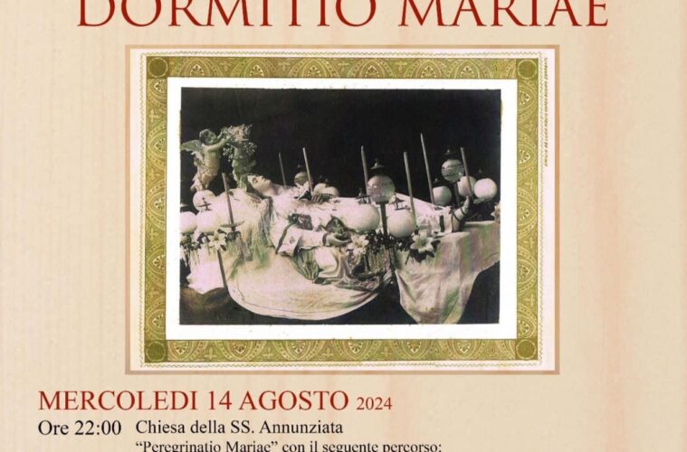 Dormitio Mariae processione madonna morta sorrento 14 agosto 2024 arciconfraternita santa monica programma about sorrento