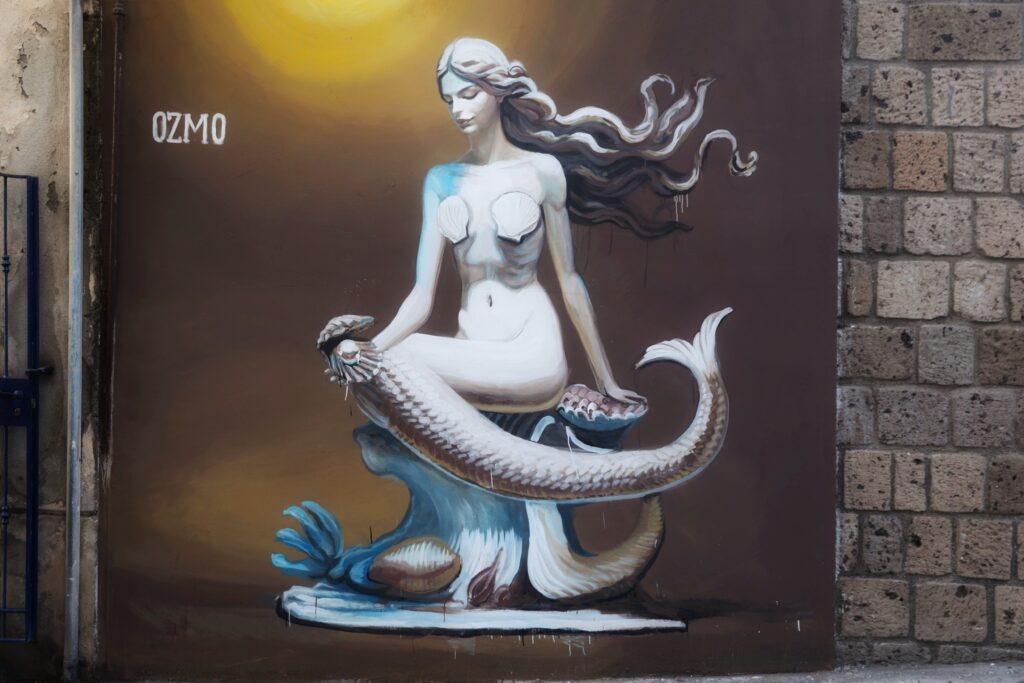 sirena ozmo murale sorrento marina grande 2024_opera compiuta_francesca d'esposito about sorrento