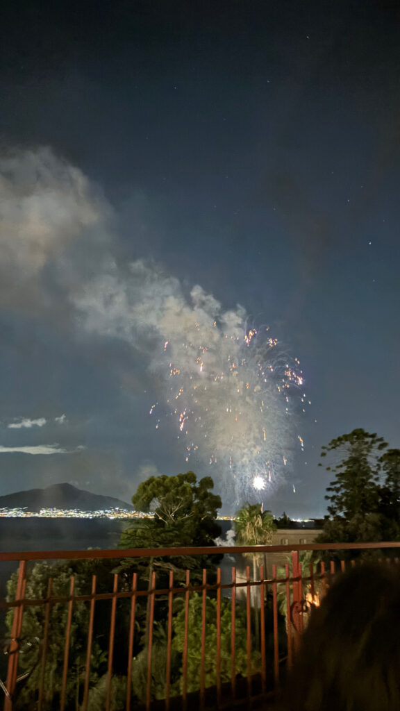 Madonna del Lauro Meta fireworks Emma Ritter about sorrento 2024 mypovsorrento