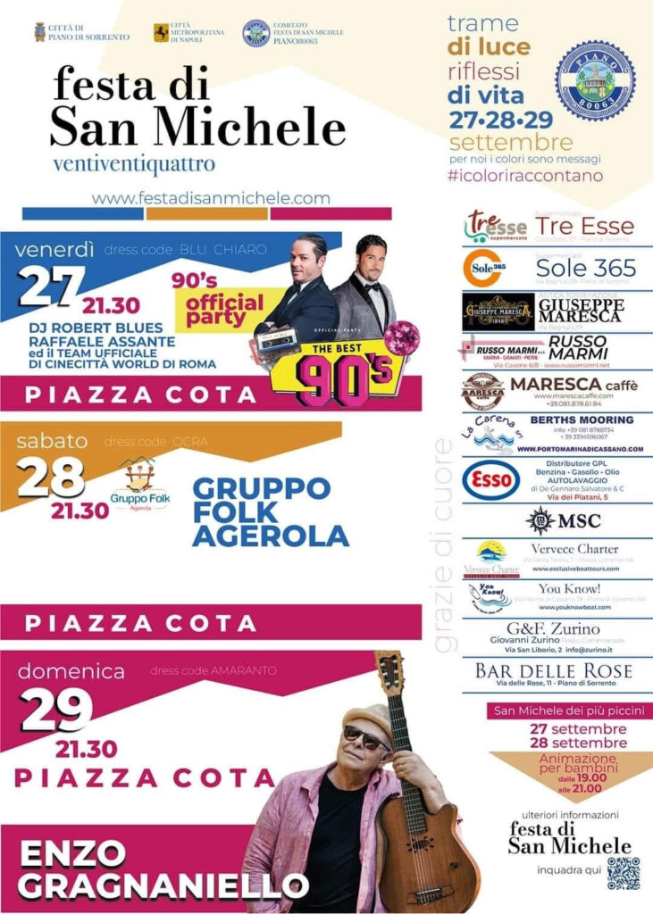 Programma completo Festa di San Michele 2024 Piano di Sorrento