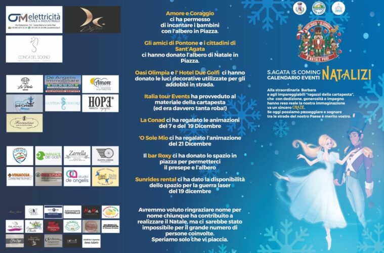 Sant'Agata Is Coming programa eventi natale 2024 Sant'Agata (Massa Lubrense)