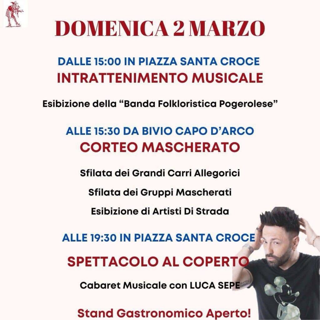carnevale a termini 2025 programma Domenica 2 marzo