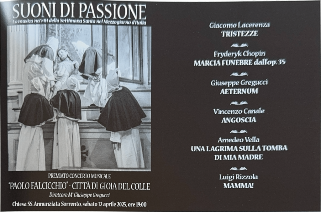 Concerto Suoni di Passione Chiesa dell'Annunziata Sorrento Settimana Santa 2025 Sabato 12 Aprile