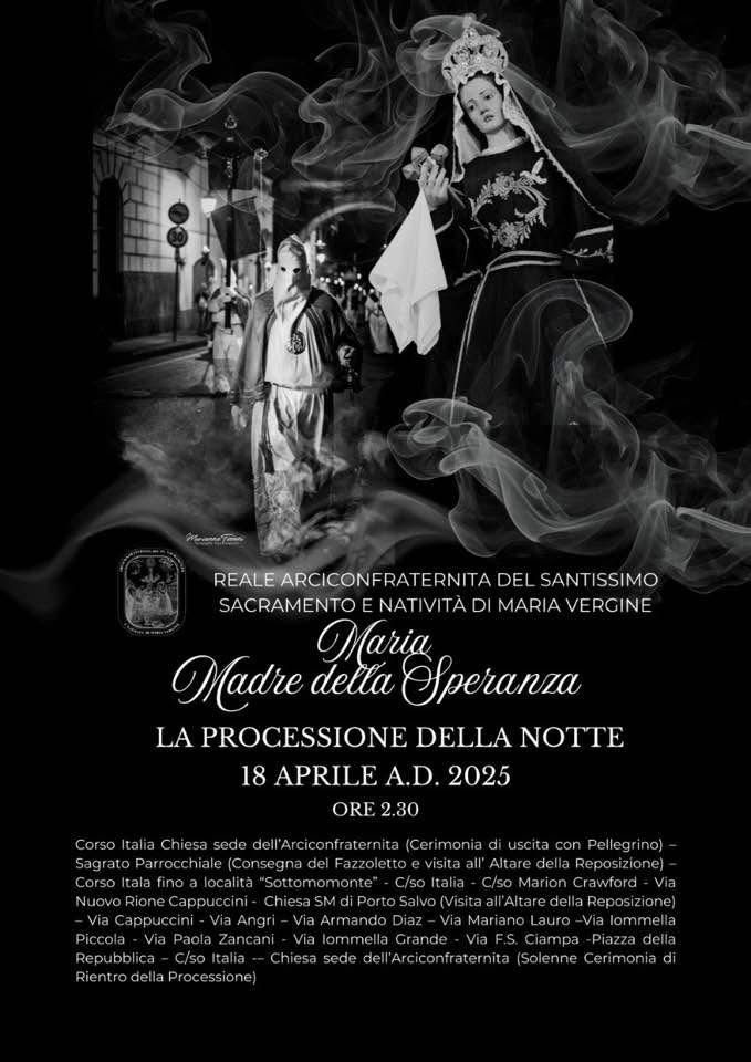 Processione Bianca Sant'Agnello venerdì Santo 2025