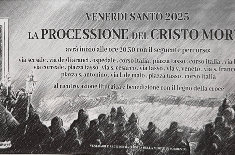 Processione Nera Sorrento 2025 Venerdì Santo
