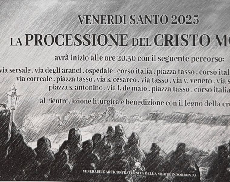 Processione Nera Sorrento 2025 Venerdì Santo