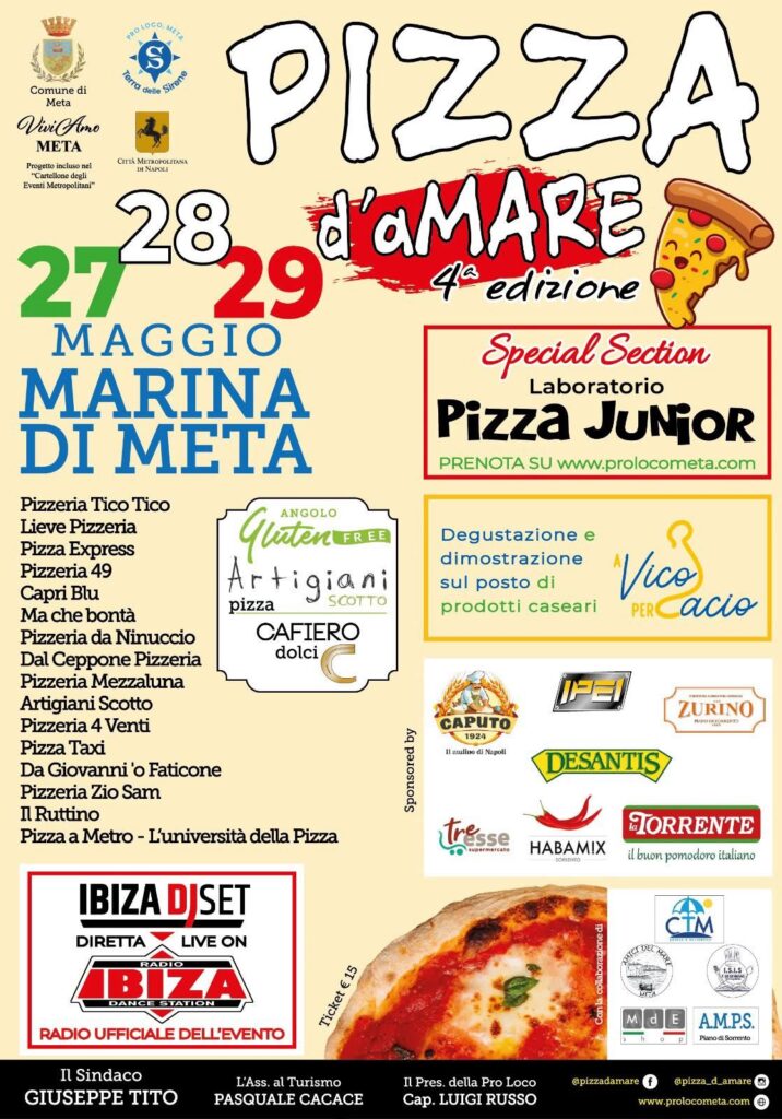 pizza d'amare meta 28-29-30 maggio 2025 locandina
