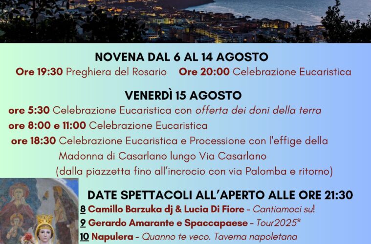 Festa della Madonna di Casarlano 2025