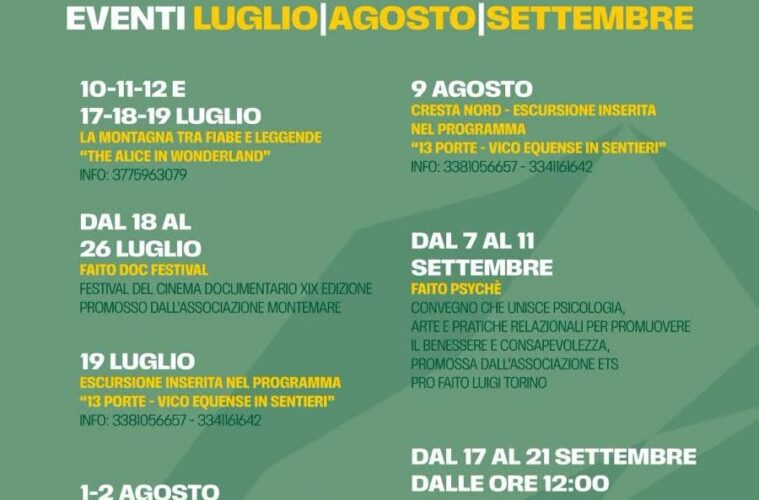 Monte Faito eventi estivi