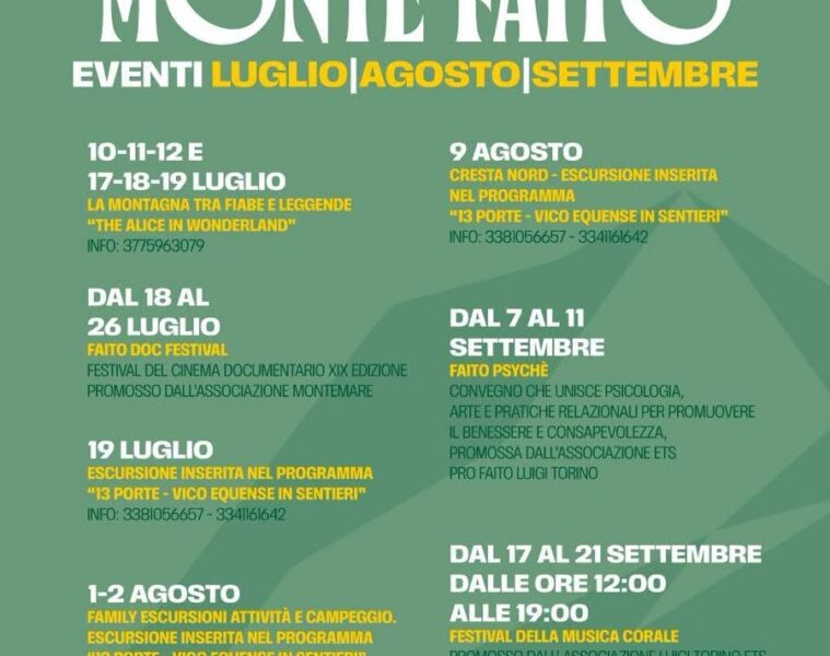 Monte Faito eventi estivi